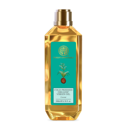 Organic Cold Pressed Virgin Oil Coconut. Best Coconut Oils for Hair and Cooking Use in India , Forest Essentials Coconut Oil.